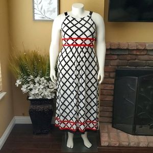 🆕️ SANDRA DARREN Printed Sleeveless Dress SIZE: 16